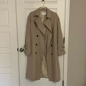 SALE PRICE FIRM Meshki Keily Super Oversize Trench Coat in Bone | XXS